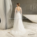 Champagne Lace elegant wedding dress Sleeves